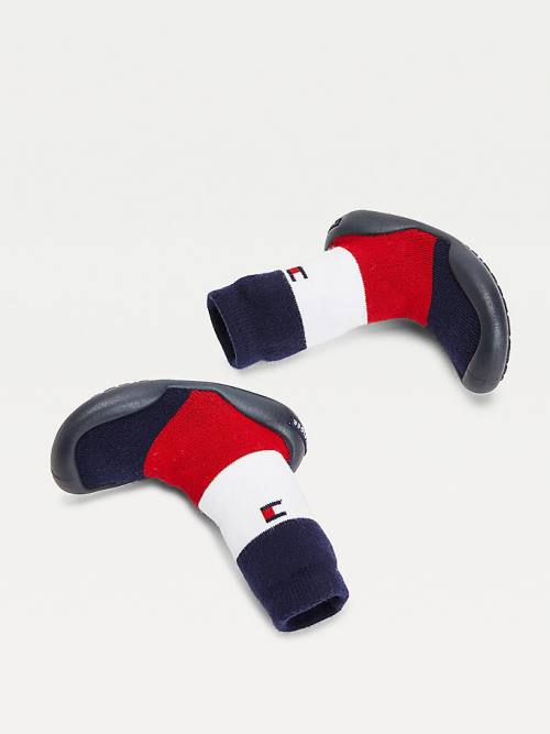 Dječake Tommy Hilfiger Knitted Signature Slipper Sock Čizme Plava | TH216UOI