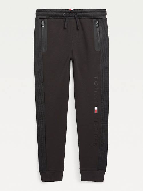 Dječake Tommy Hilfiger Logo Joggers Pantalone Crna | TH530JPT