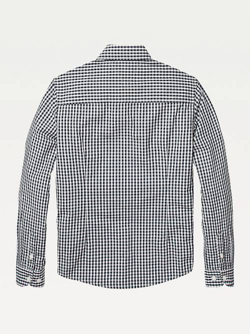 Dječake Tommy Hilfiger Long Sleeve Gingham Košulje Plava | TH417ZAI