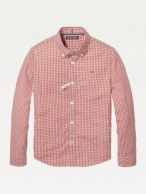 Dječake Tommy Hilfiger Long Sleeve Gingham Košulje Crveni | TH537LGT