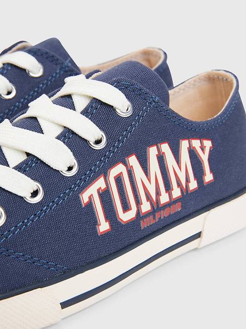 Dječake Tommy Hilfiger Low-Top Lace-Up Varsity Patike Plava | TH396XCE