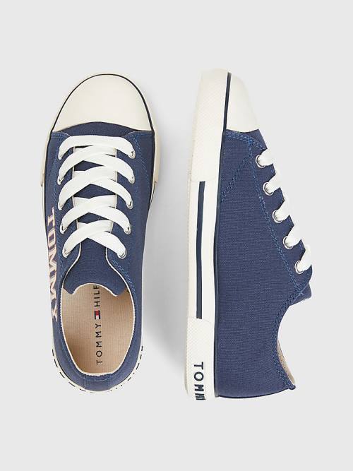 Dječake Tommy Hilfiger Low-Top Lace-Up Varsity Patike Plava | TH396XCE