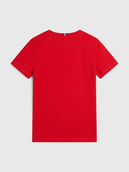 Dječake Tommy Hilfiger Organic Cotton Logo Majice Crveni | TH140PYE