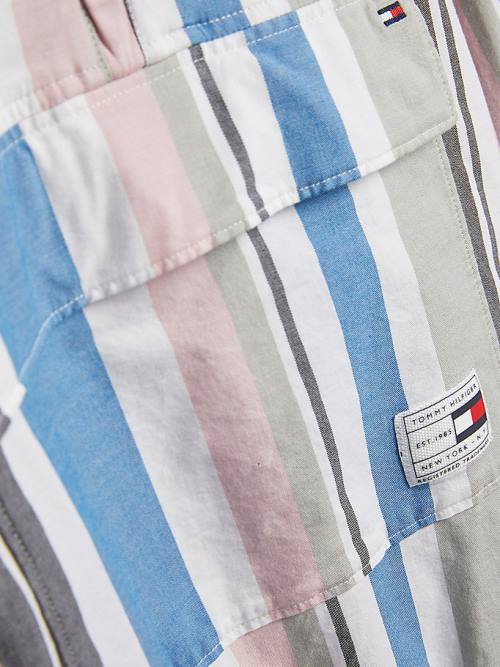 Dječake Tommy Hilfiger Pull-On Hooded Stripe Košulje Bela | TH975VSR