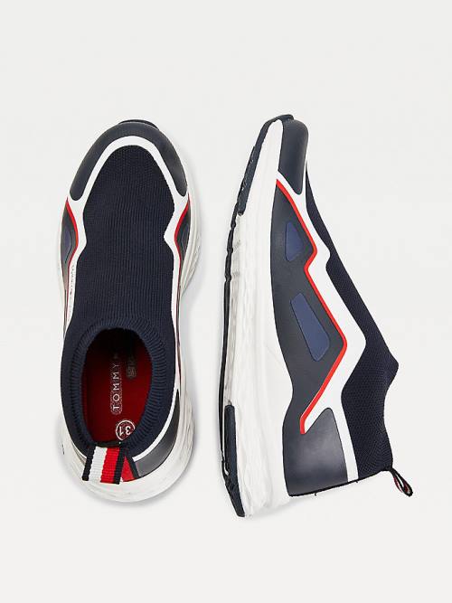 Dječake Tommy Hilfiger Pull-On Low-Top Sock Patike Plava | TH076RFJ