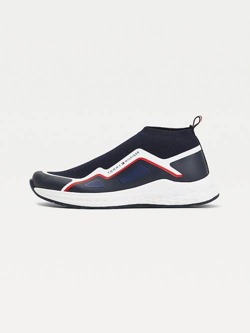 Dječake Tommy Hilfiger Pull-On Low-Top Sock Patike Plava | TH076RFJ