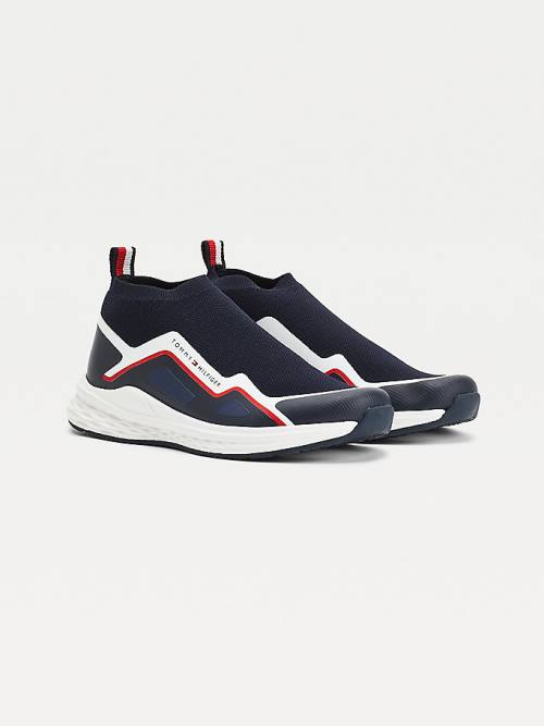 Dječake Tommy Hilfiger Pull-On Low-Top Sock Patike Plava | TH076RFJ