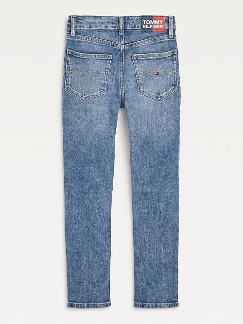 Dječake Tommy Hilfiger Scanton Slim Faded Hemp Farmerke Denim Plava | TH179QMW