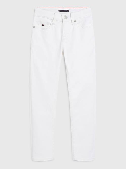 Dječake Tommy Hilfiger Scanton Slim White Farmerke Denim Plava | TH301IOK