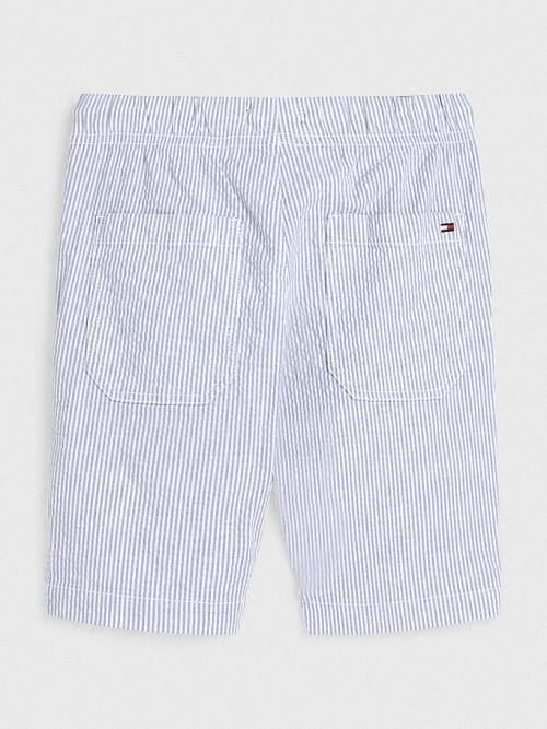 Dječake Tommy Hilfiger Seersucker Stripe Pull-On Shorts Pantalone Plava | TH491FQL