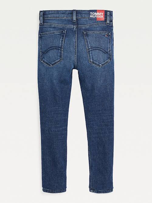 Dječake Tommy Hilfiger Simon Skinny Faded Hemp Farmerke Denim Plava | TH368EVP