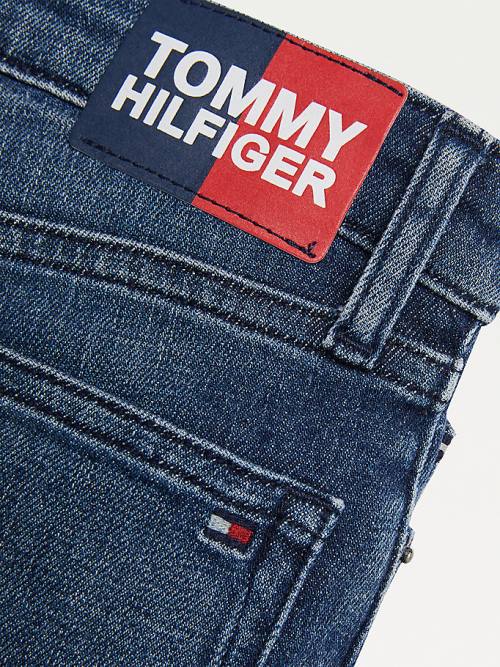 Dječake Tommy Hilfiger Simon Skinny Faded Hemp Farmerke Denim Plava | TH368EVP