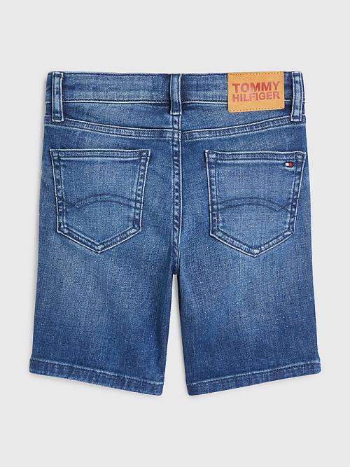 Dječake Tommy Hilfiger Spencer Faded Denim Shorts Pantalone Denim Plava | TH234OPG