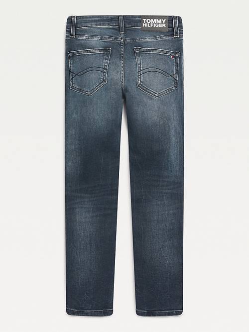 Dječake Tommy Hilfiger Spencer Skinny Faded Farmerke Denim Plava | TH946BWY