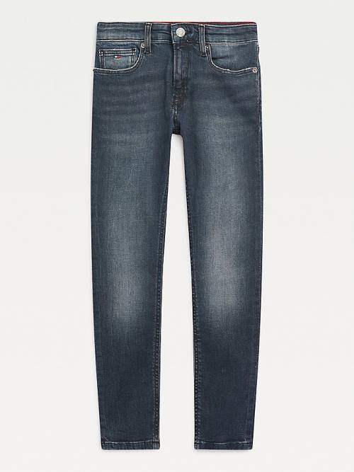 Dječake Tommy Hilfiger Spencer Skinny Faded Farmerke Denim Plava | TH946BWY