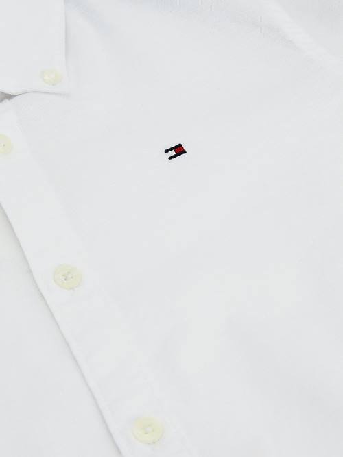 Dječake Tommy Hilfiger Stretch Cotton Poplin Košulje Bela | TH632SOC