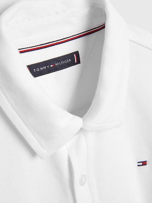 Dječake Tommy Hilfiger Stretch Organic Cotton Pique Košulje Bela | TH402PWX