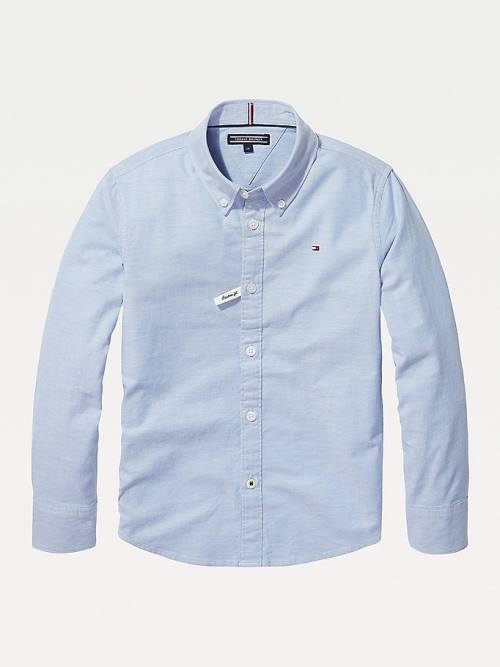 Dječake Tommy Hilfiger Stretch Oxford Košulje Plava | TH864OAF