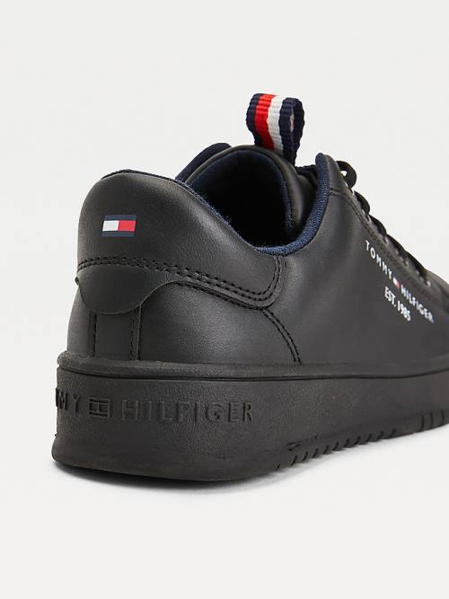 Dječake Tommy Hilfiger Stripe Webbing Low-Top Patike Crna | TH603ROC