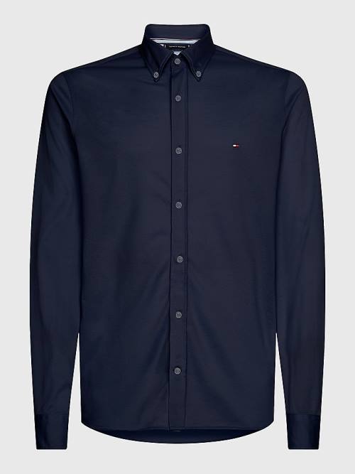 Muške Tommy Hilfiger 1985 Essential Slim Fit Košulje Plava | TH209CKN