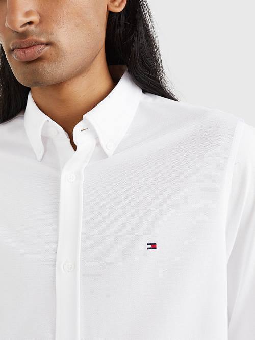 Muške Tommy Hilfiger 1985 Essential Slim Fit Košulje Bela | TH490PSV