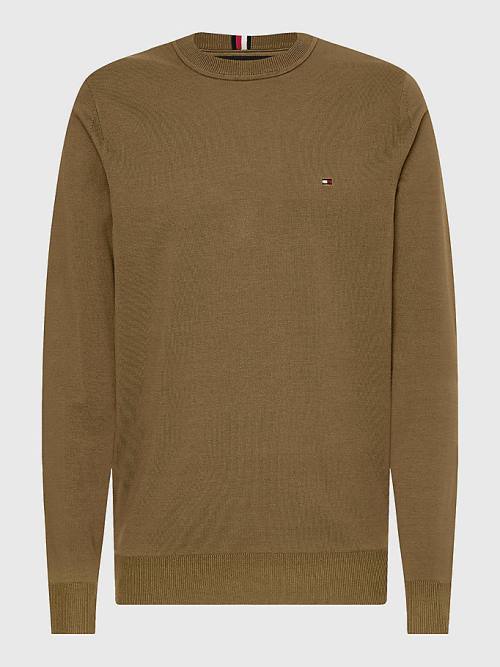 Muške Tommy Hilfiger 1985 Essential TH Flex Sweatshirt Džemper Braon | TH127UFR