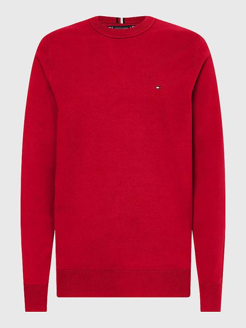 Muške Tommy Hilfiger 1985 Essential TH Flex Sweatshirt Džemper Crveni | TH425XMU