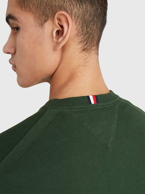 Muške Tommy Hilfiger 1985 Essential TH Flex Sweatshirt Džemper Zeleno | TH452EUX