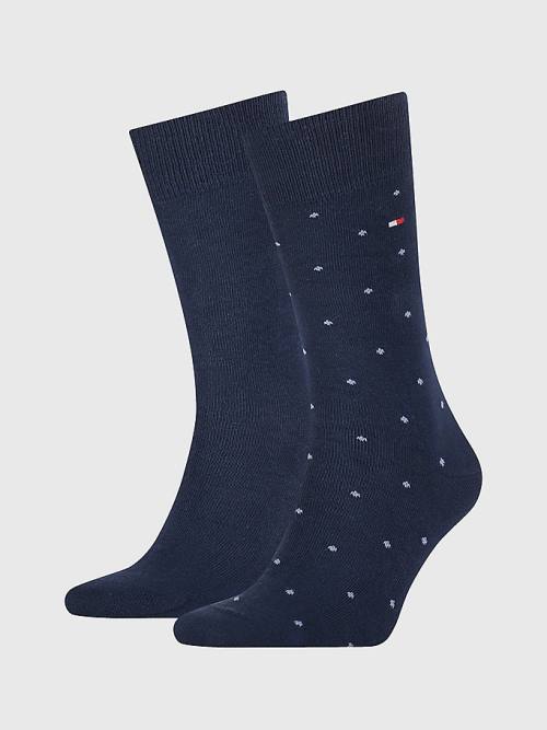 Muške Tommy Hilfiger 2-Pack Dot Čarape Plava | TH742KWM