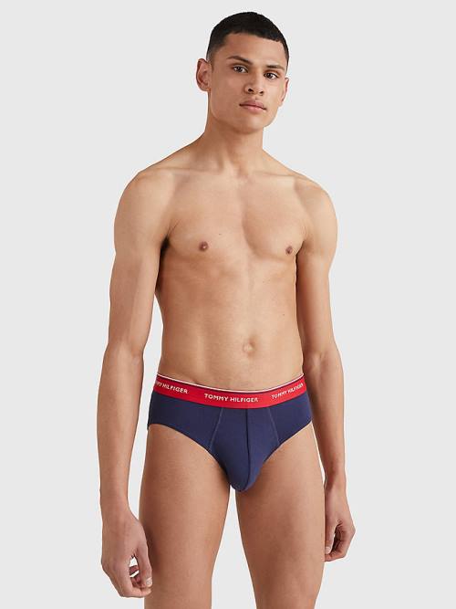 Muške Tommy Hilfiger 3-Pack Cotton Briefs Donji veš Plava | TH250JWG