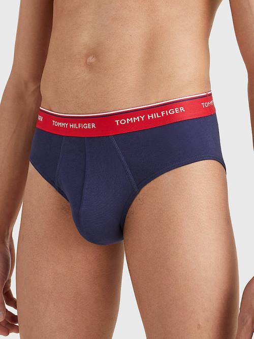 Muške Tommy Hilfiger 3-Pack Cotton Briefs Donji veš Plava | TH250JWG