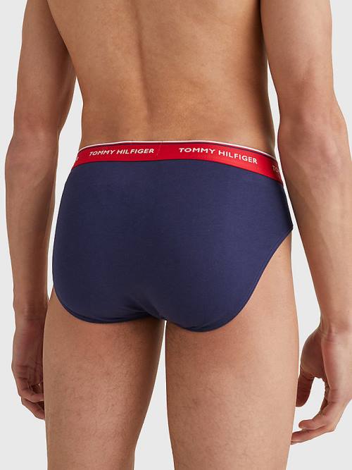 Muške Tommy Hilfiger 3-Pack Cotton Briefs Donji veš Plava | TH250JWG