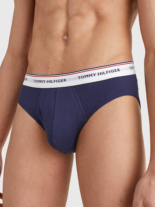 Muške Tommy Hilfiger 3-Pack Cotton Briefs Donji veš Plava | TH250JWG