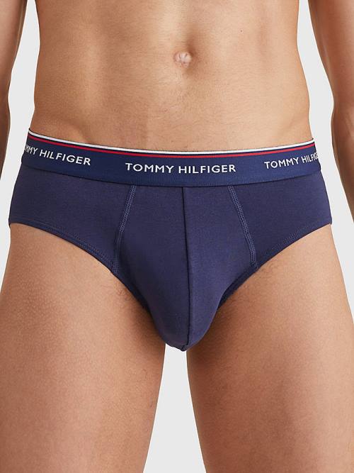 Muške Tommy Hilfiger 3-Pack Cotton Briefs Donji veš Plava | TH250JWG