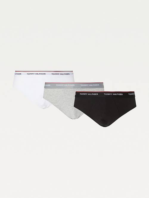 Muške Tommy Hilfiger 3-Pack Cotton Briefs Donji veš Siva | TH276QZX