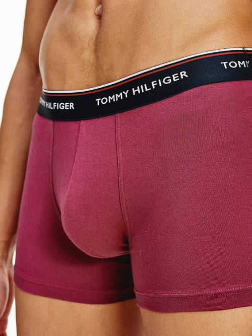 Muške Tommy Hilfiger 3-Pack Premium Logo Waistband Trunks Donji veš Crna | TH319DCP