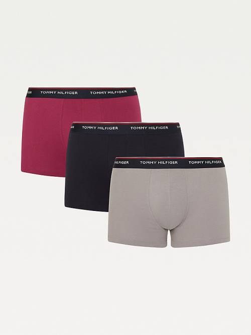 Muške Tommy Hilfiger 3-Pack Premium Logo Waistband Trunks Donji veš Crna | TH319DCP