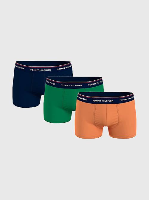 Muške Tommy Hilfiger 3-Pack Premium Logo Waistband Trunks Donji veš Braon | TH529FUQ