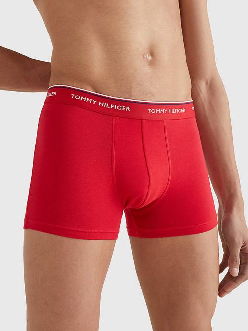 Muške Tommy Hilfiger 3-Pack Premium Logo Waistband Trunks Donji veš Plava | TH706MHT