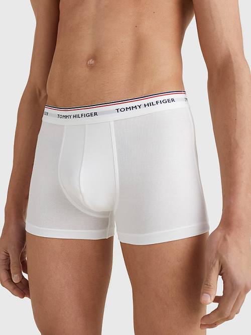 Muške Tommy Hilfiger 3-Pack Premium Logo Waistband Trunks Donji veš Plava | TH706MHT