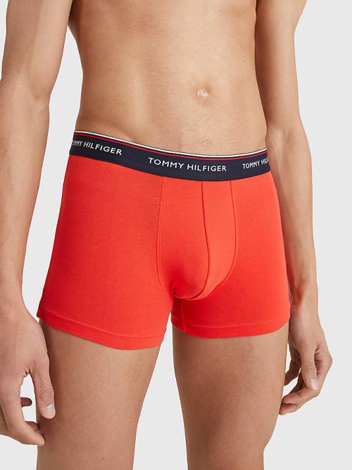 Muške Tommy Hilfiger 3-Pack Premium Logo Waistband Trunks Donji veš Žuta | TH718MSB