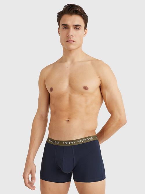 Muške Tommy Hilfiger 3-Pack Repeat Logo Trunks Donji veš Braon | TH214IUZ