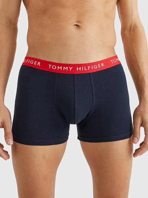 Muške Tommy Hilfiger 3-Pack Repeat Logo Trunks Donji veš Braon | TH214IUZ