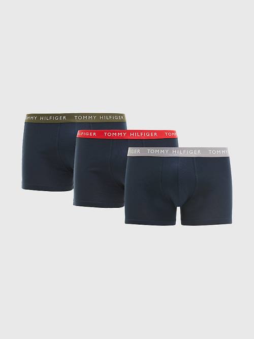 Muške Tommy Hilfiger 3-Pack Repeat Logo Trunks Donji veš Braon | TH214IUZ