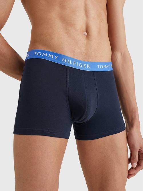 Muške Tommy Hilfiger 3-Pack Repeat Logo Trunks Donji veš Crna | TH843TWA