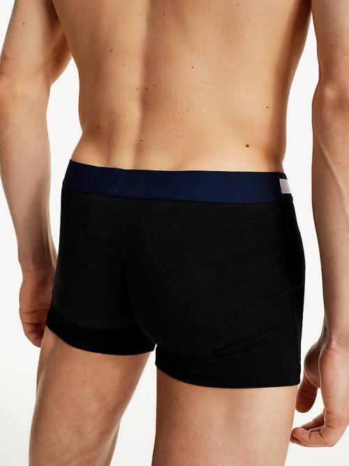 Muške Tommy Hilfiger 3-Pack Statement Waistband Trunks Donji veš Crna | TH249URG