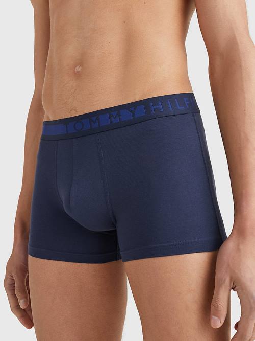 Muške Tommy Hilfiger 3-Pack Statement Waistband Trunks Donji veš Šarena | TH437YAI