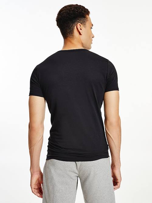 Muške Tommy Hilfiger 3 Pack V-Neck Cotton Pidžama Crna | TH261FIT