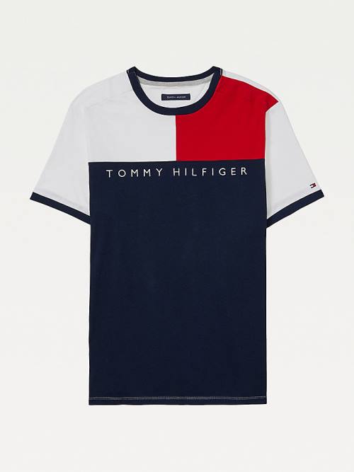 Muške Tommy Hilfiger Adaptive Flag Pure Cotton Majice Šarena | TH879IVP