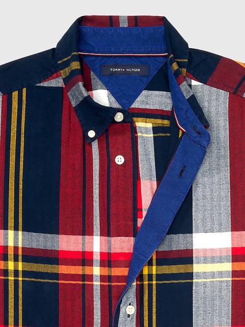 Muške Tommy Hilfiger Adaptive Plaid Check Slim Fit Košulje Šarena | TH109WSD